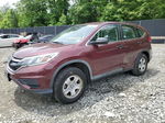 2015 Honda Cr-v Lx Burgundy vin: 5J6RM4H39FL092244