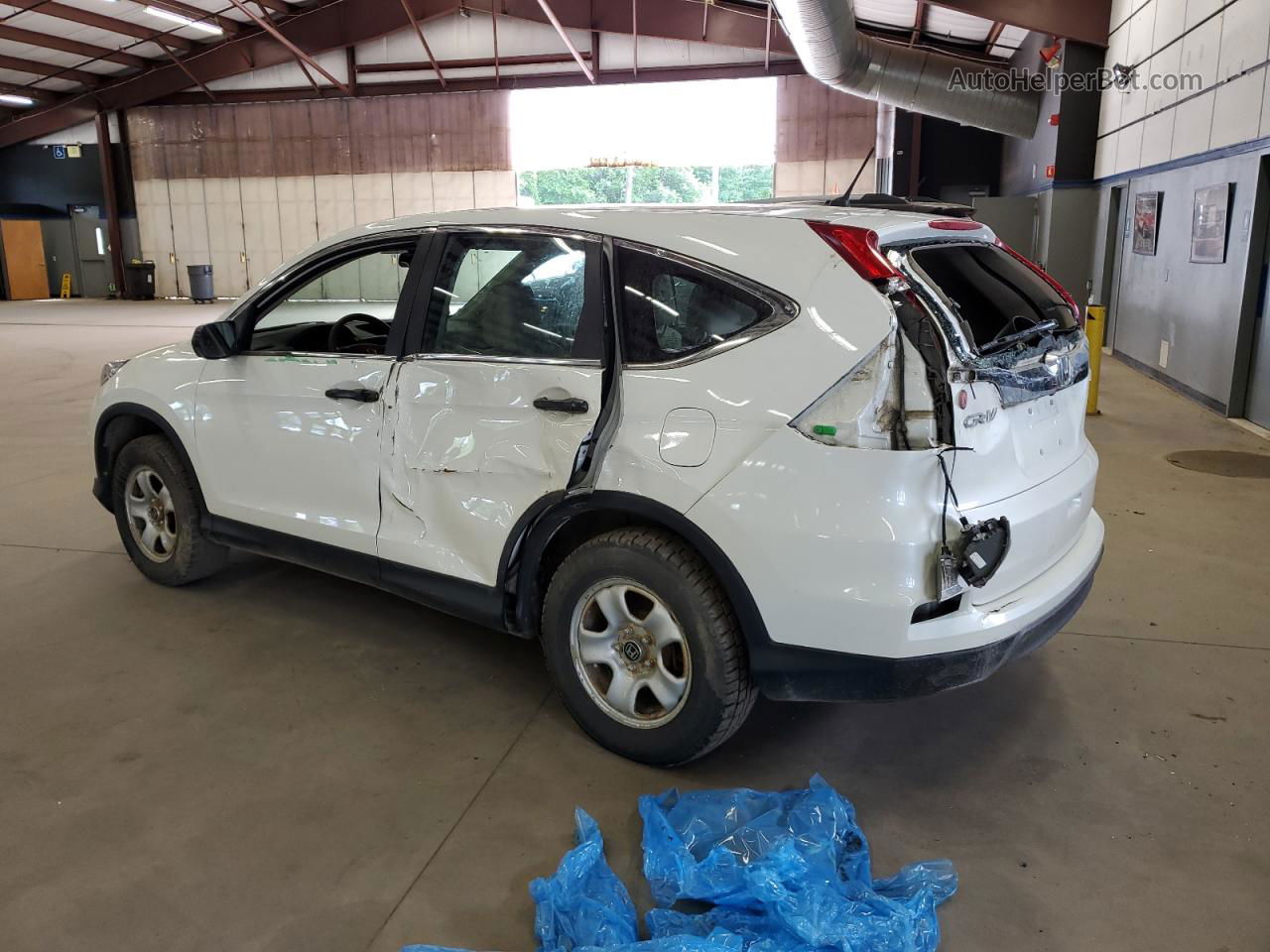 2015 Honda Cr-v Lx White vin: 5J6RM4H39FL118003