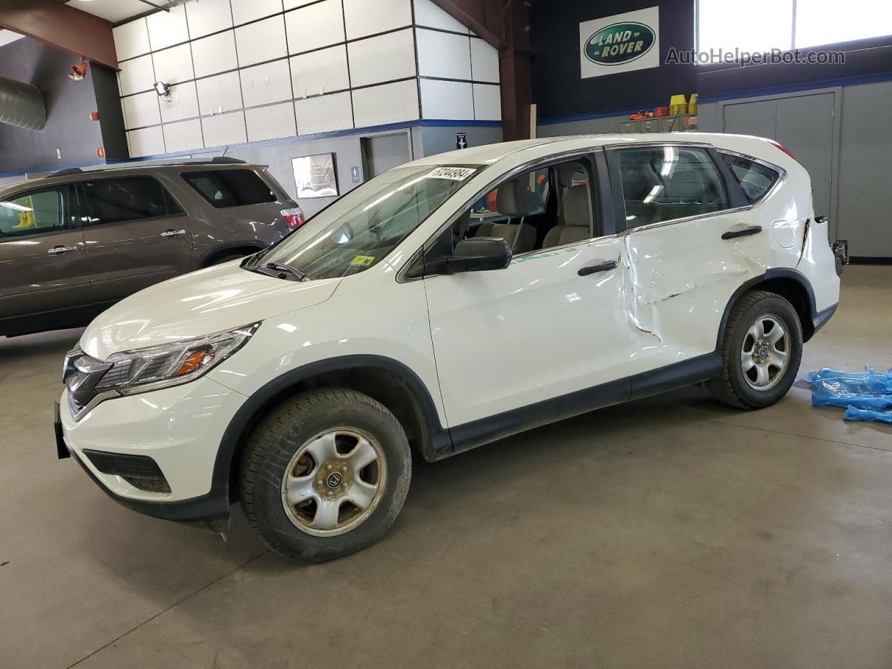 2015 Honda Cr-v Lx White vin: 5J6RM4H39FL118003