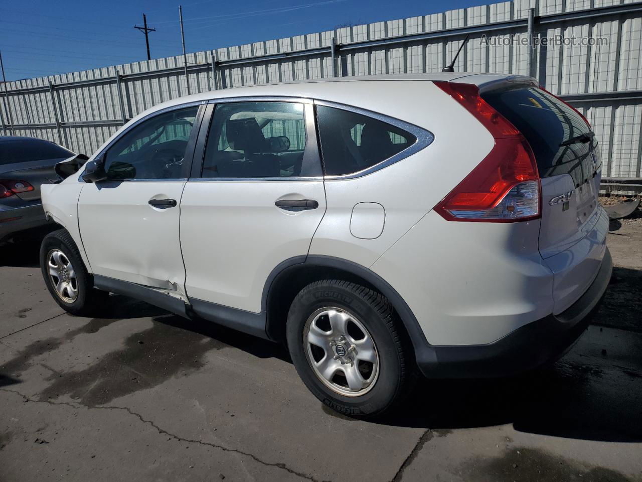 2013 Honda Cr-v Lx White vin: 5J6RM4H3XDL026282