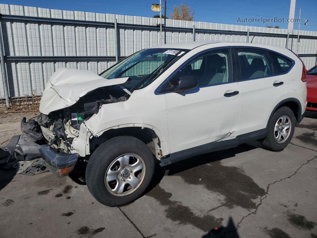 2013 Honda Cr-v Lx White vin: 5J6RM4H3XDL026282