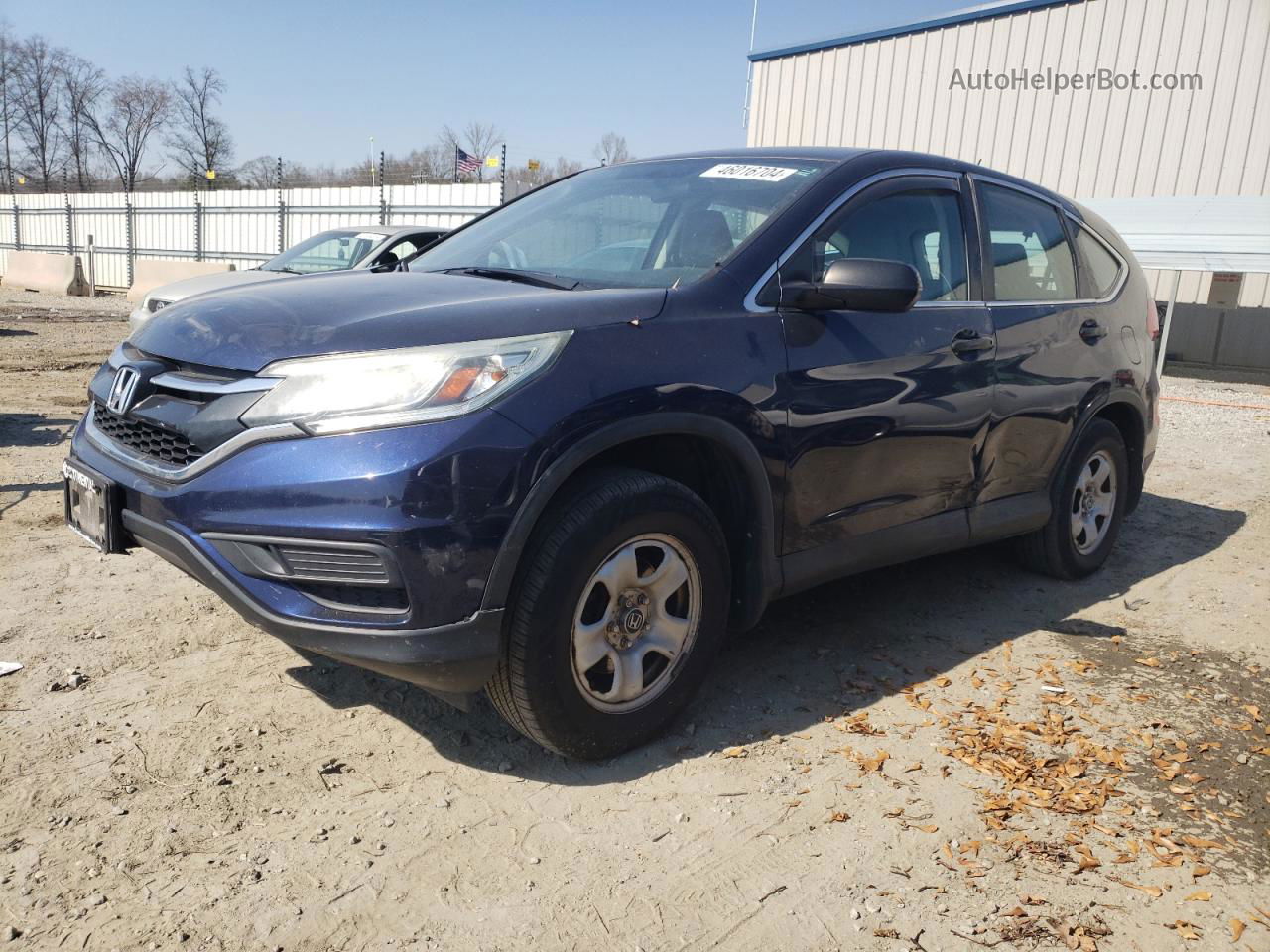 2015 Honda Cr-v Lx Blue vin: 5J6RM4H3XFL004768