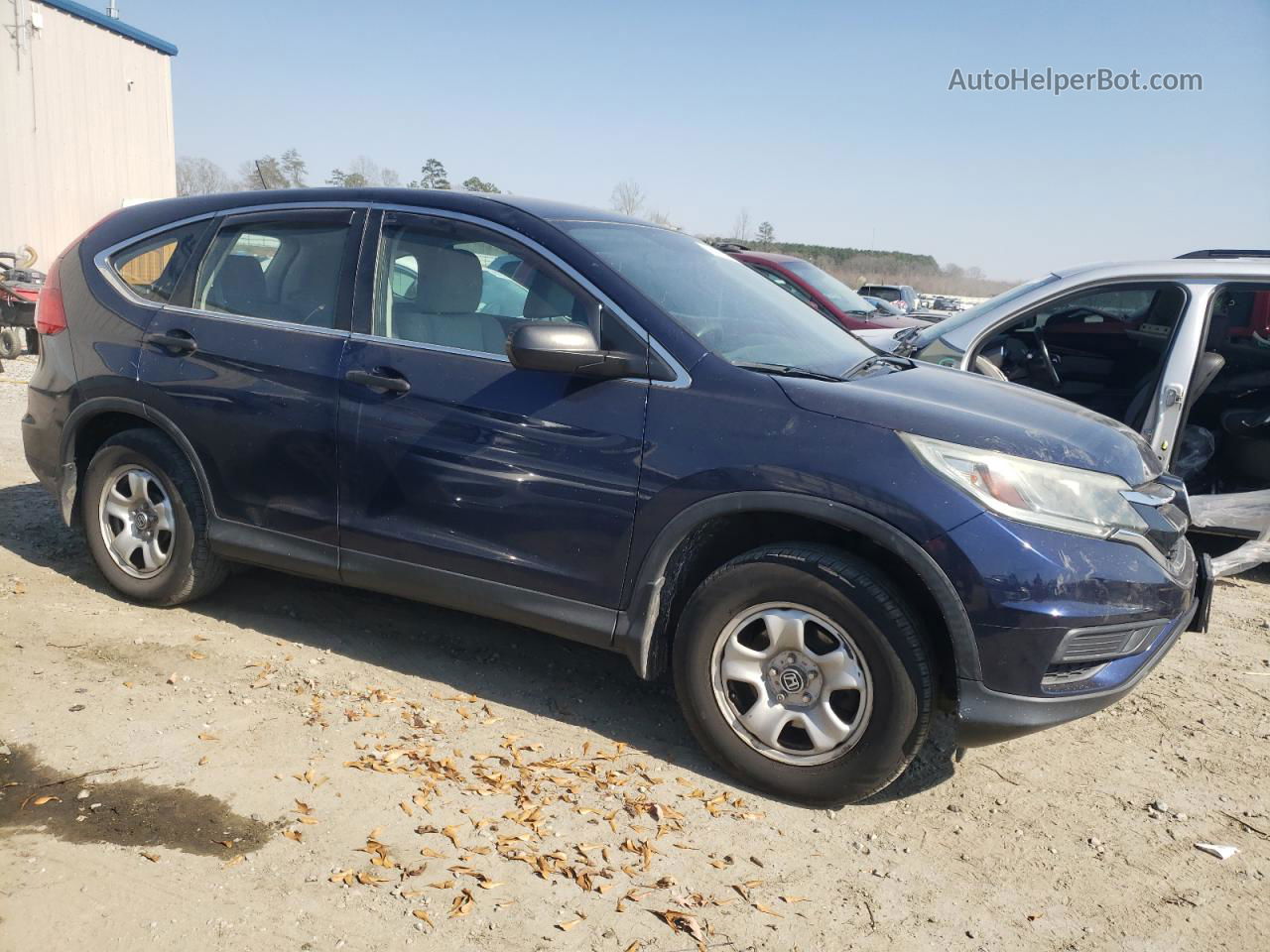 2015 Honda Cr-v Lx Blue vin: 5J6RM4H3XFL004768