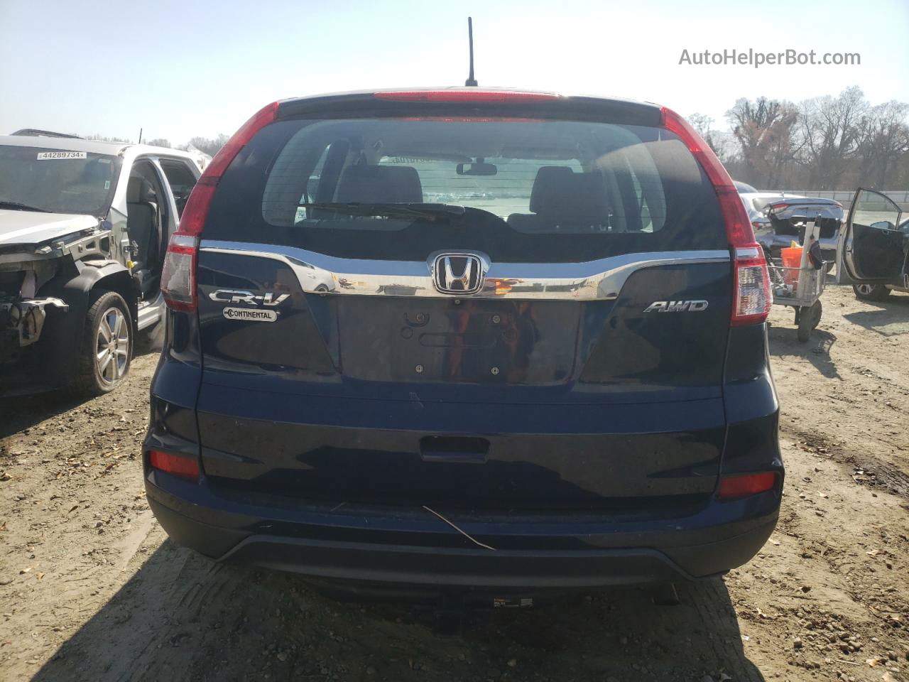 2015 Honda Cr-v Lx Blue vin: 5J6RM4H3XFL004768