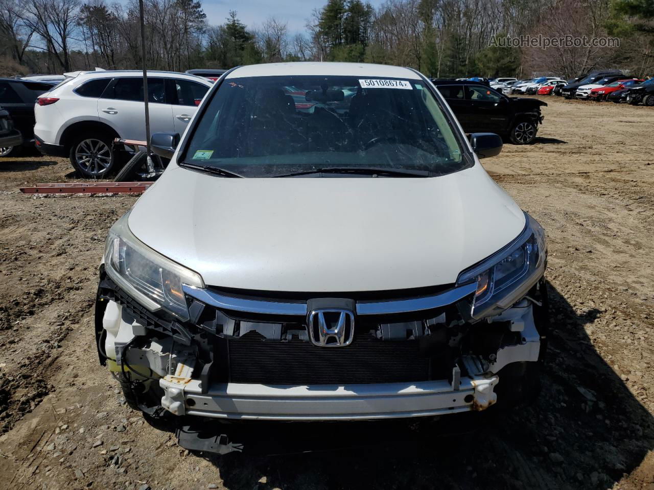 2015 Honda Cr-v Lx White vin: 5J6RM4H3XFL040492