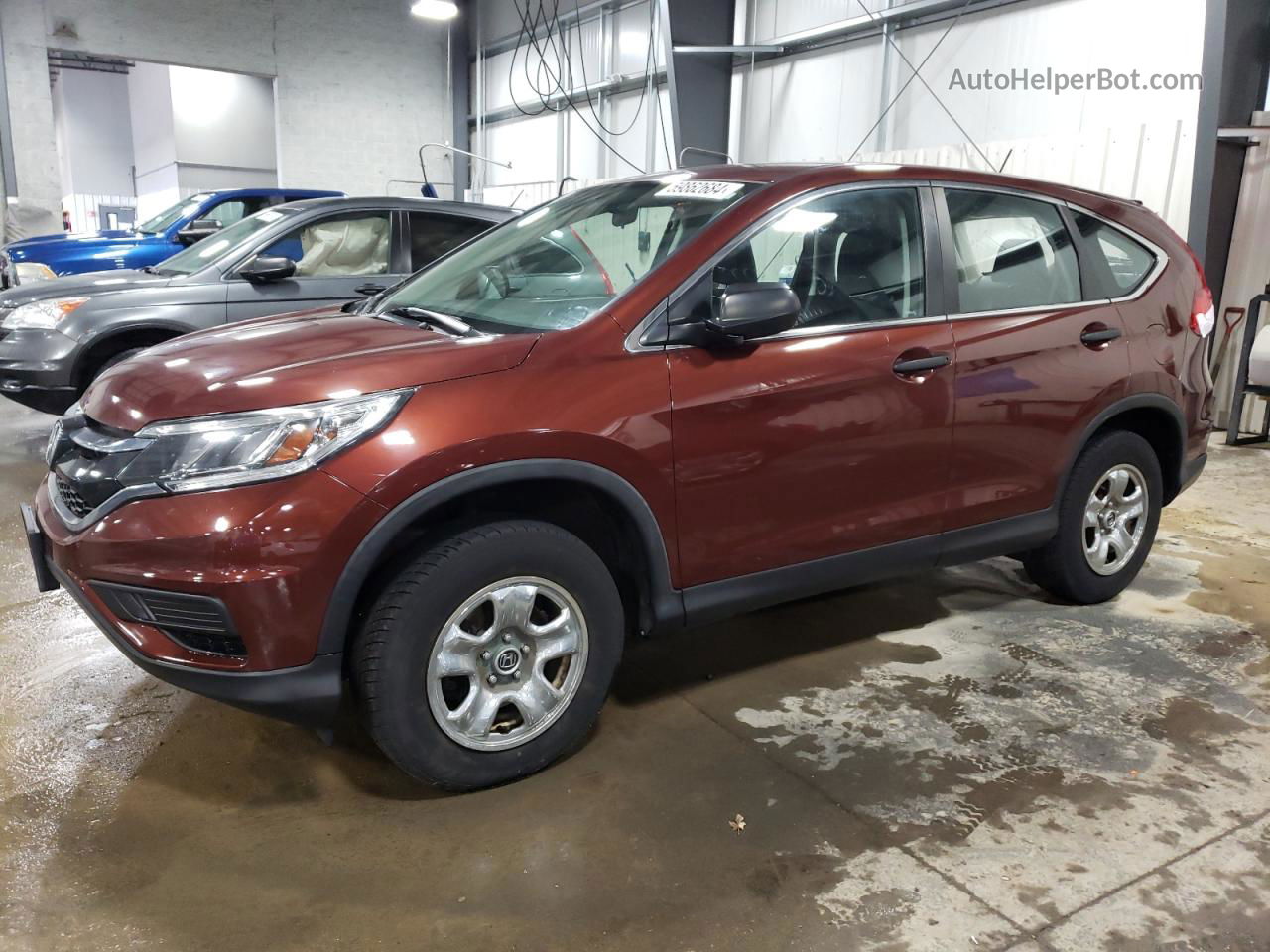 2015 Honda Cr-v Lx Brown vin: 5J6RM4H3XFL120598