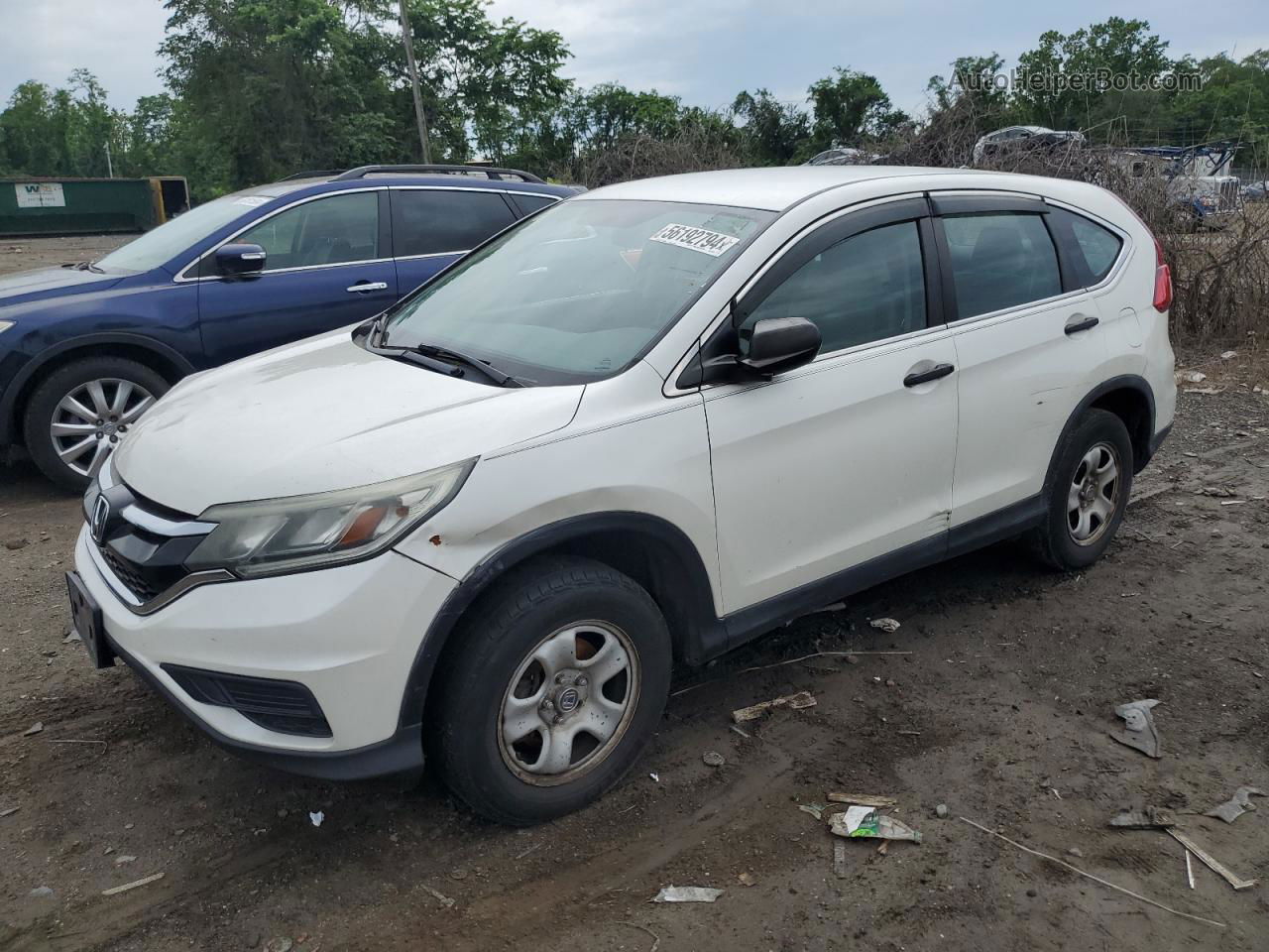 2016 Honda Cr-v Lx White vin: 5J6RM4H3XGL038727