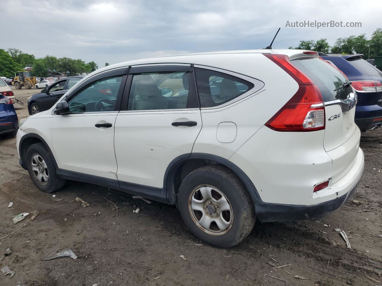 2016 Honda Cr-v Lx White vin: 5J6RM4H3XGL038727