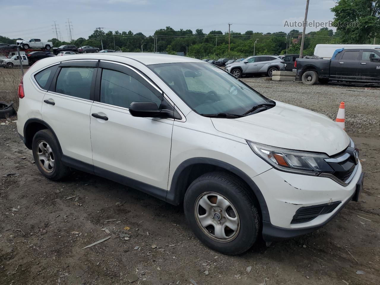 2016 Honda Cr-v Lx White vin: 5J6RM4H3XGL038727