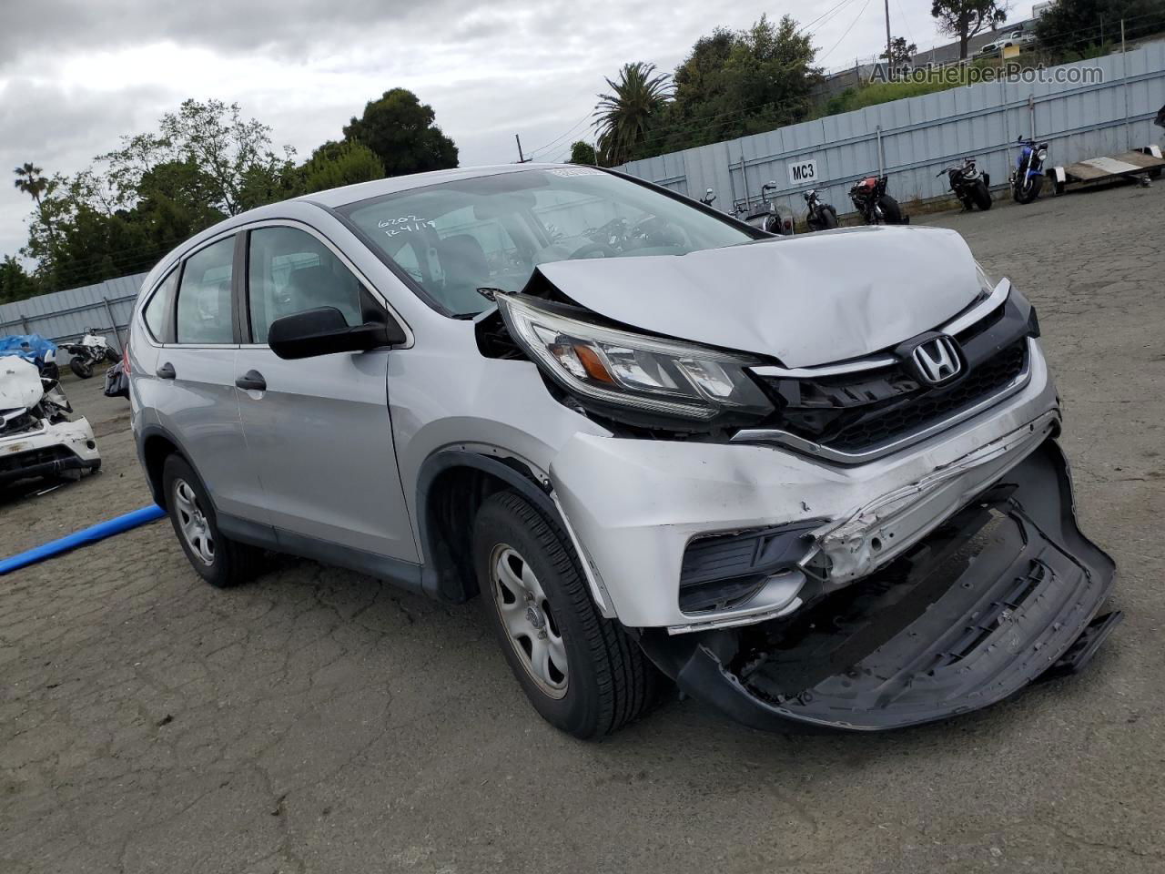 2016 Honda Cr-v Lx Silver vin: 5J6RM4H3XGL133210