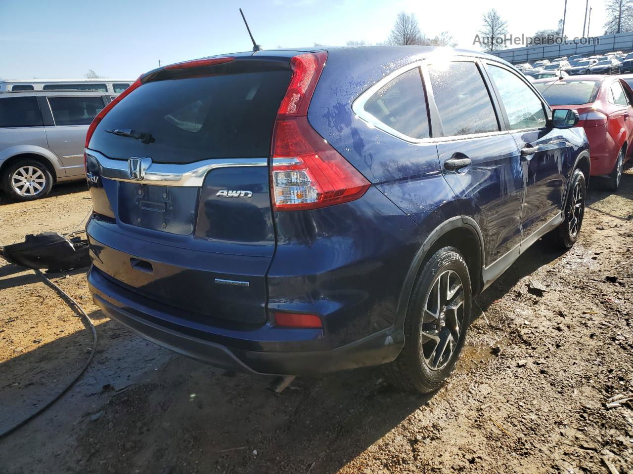 2016 Honda Cr-v Se Синий vin: 5J6RM4H44GL085499