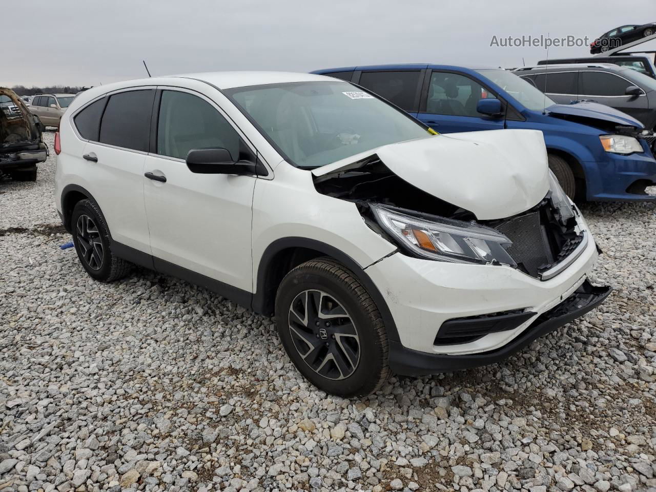 2016 Honda Cr-v Se White vin: 5J6RM4H46GL062256