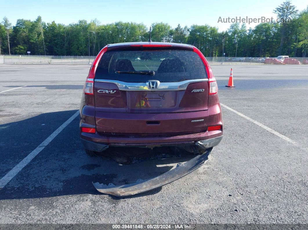 2016 Honda Cr-v Se Maroon vin: 5J6RM4H47GL032196