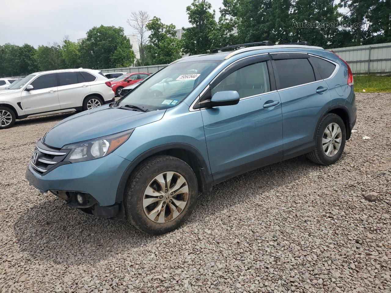 2013 Honda Cr-v Ex Turquoise vin: 5J6RM4H50DL004079