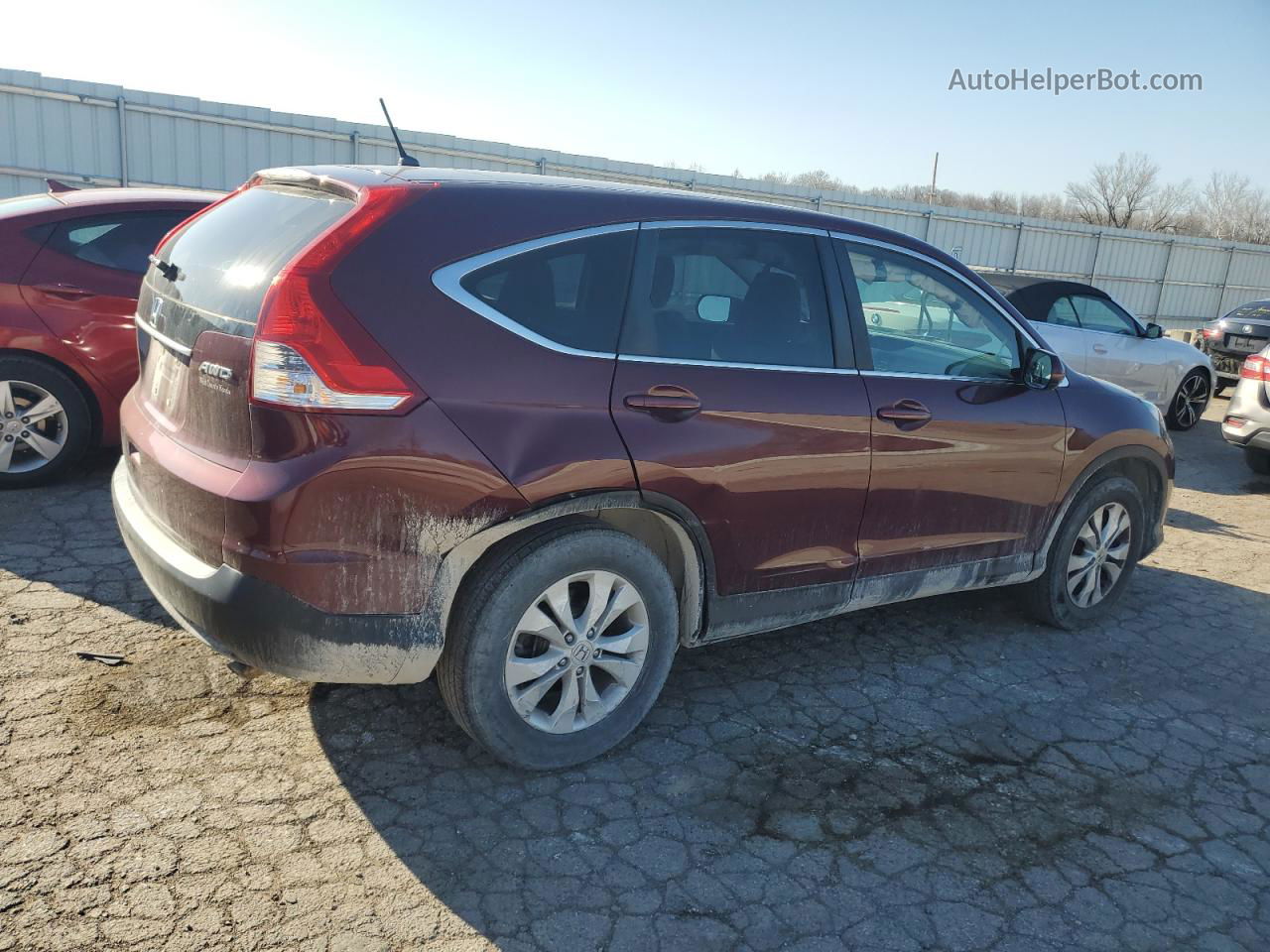 2013 Honda Cr-v Ex Maroon vin: 5J6RM4H50DL014790