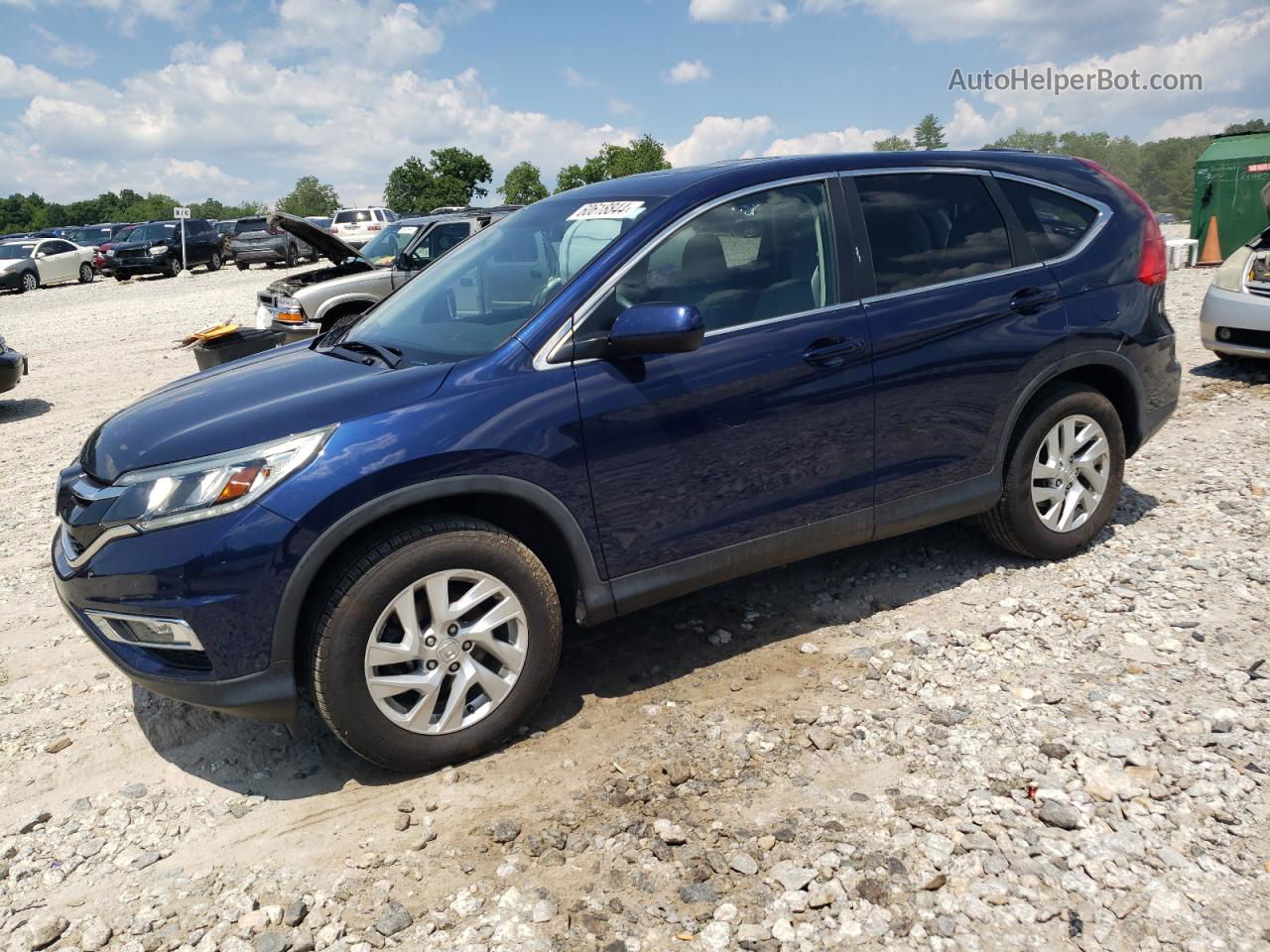 2015 Honda Cr-v Ex Blue vin: 5J6RM4H50FL078721