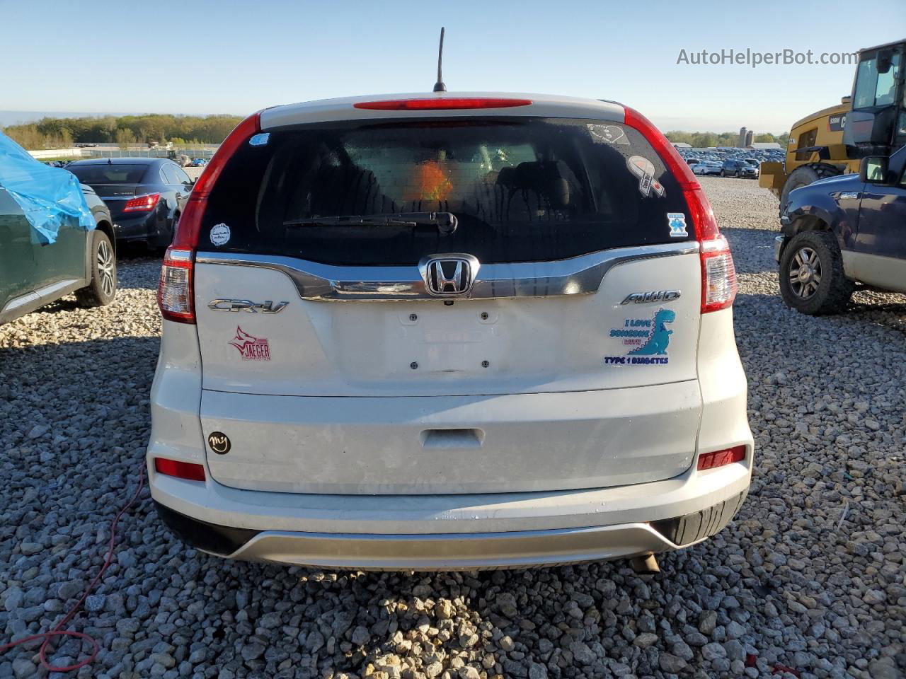 2016 Honda Cr-v Ex White vin: 5J6RM4H50GL003406