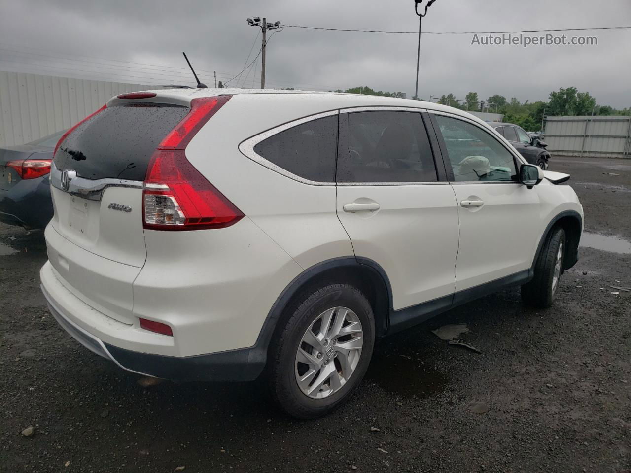 2016 Honda Cr-v Ex White vin: 5J6RM4H50GL019704