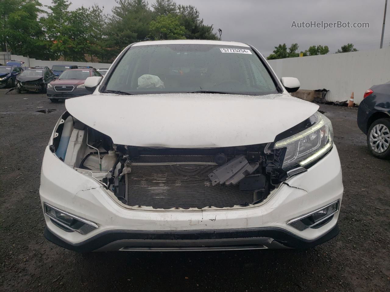 2016 Honda Cr-v Ex White vin: 5J6RM4H50GL019704