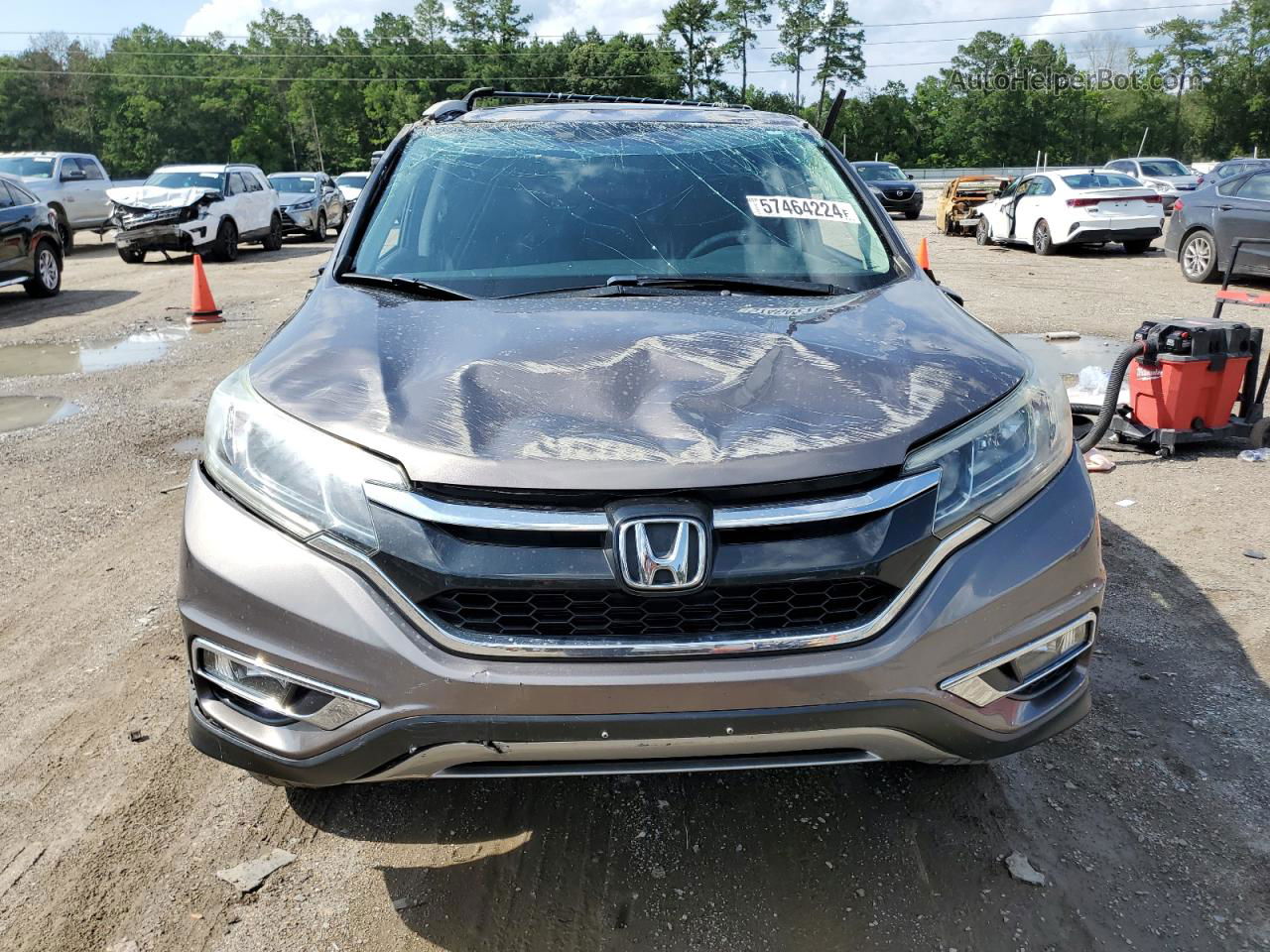 2016 Honda Cr-v Ex Silver vin: 5J6RM4H50GL057045