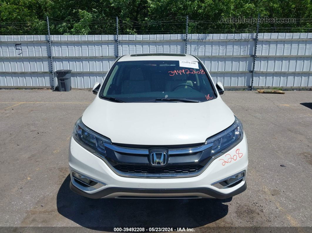 2016 Honda Cr-v Ex White vin: 5J6RM4H50GL080177