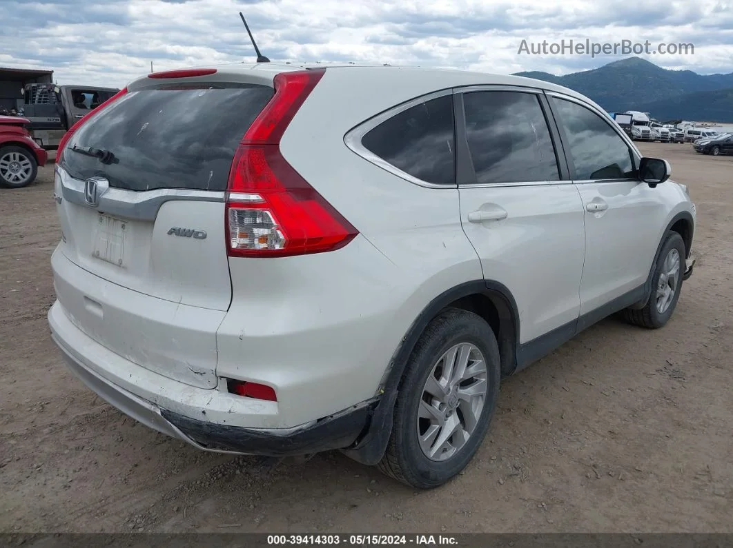 2016 Honda Cr-v Ex White vin: 5J6RM4H50GL109824