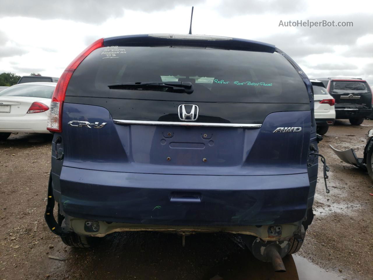 2012 Honda Cr-v Ex Синий vin: 5J6RM4H51CL007880