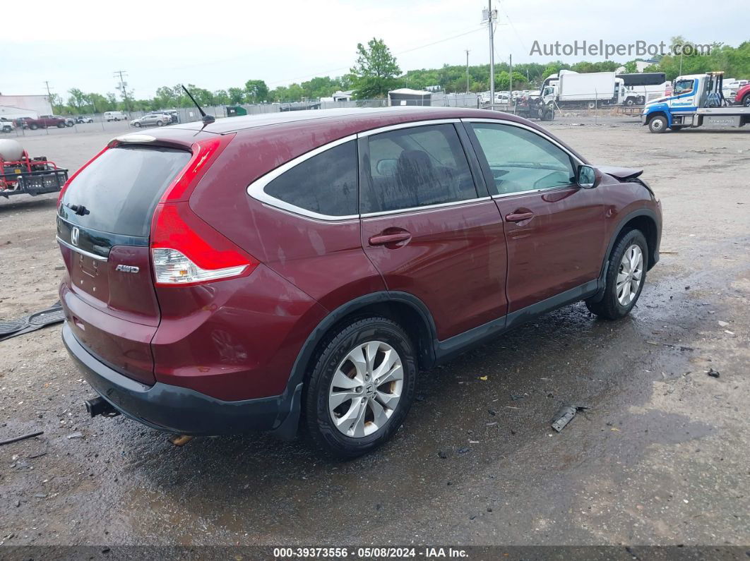 2012 Honda Cr-v Ex Бордовый vin: 5J6RM4H51CL043357