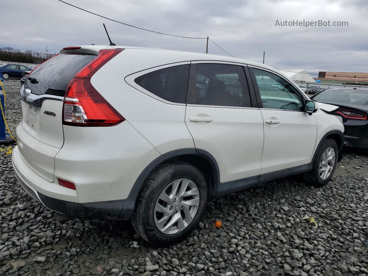 2015 Honda Cr-v Ex White vin: 5J6RM4H51FL079893