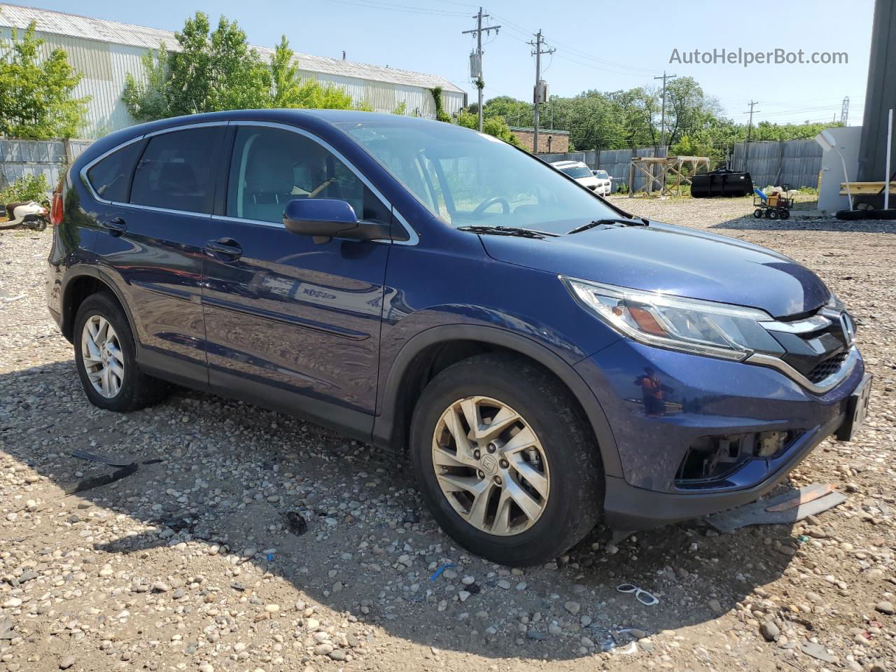 2015 Honda Cr-v Ex Blue vin: 5J6RM4H51FL091008