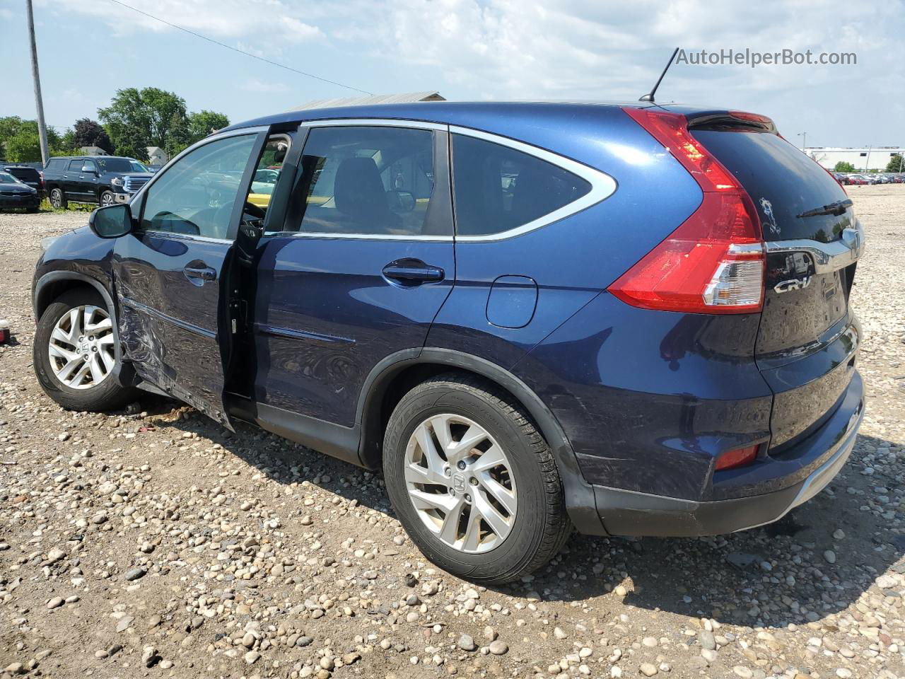 2015 Honda Cr-v Ex Blue vin: 5J6RM4H51FL091008