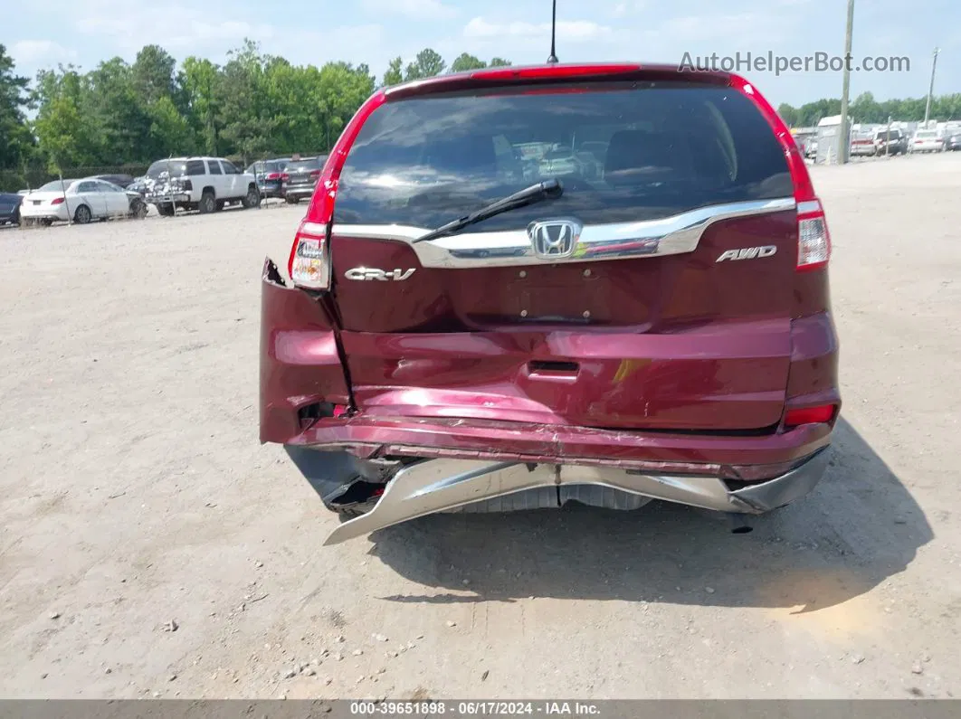 2015 Honda Cr-v Ex Maroon vin: 5J6RM4H51FL113167