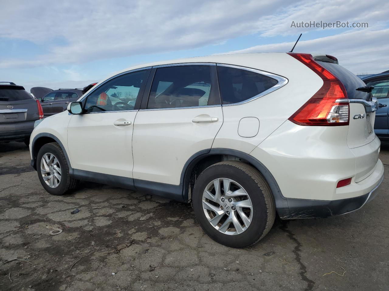 2015 Honda Cr-v Ex White vin: 5J6RM4H51FL115517