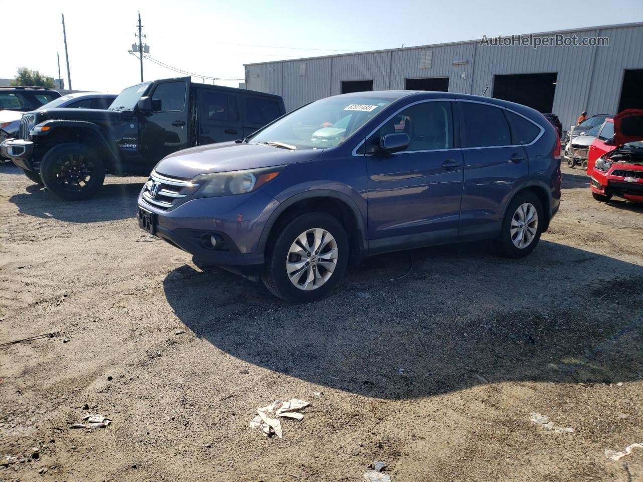 2012 Honda Cr-v Ex Blue vin: 5J6RM4H52CL005040