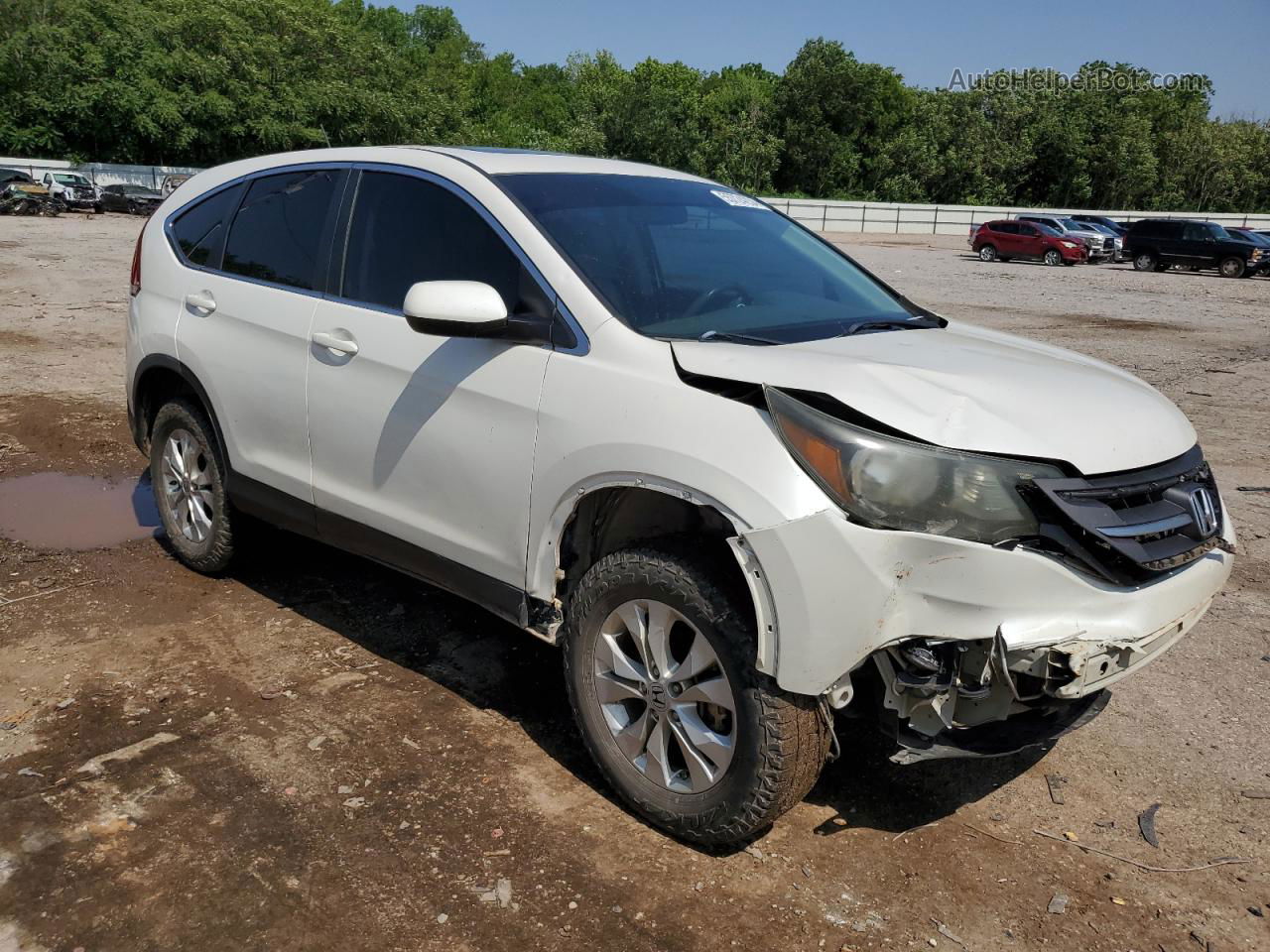 2012 Honda Cr-v Ex White vin: 5J6RM4H52CL054447