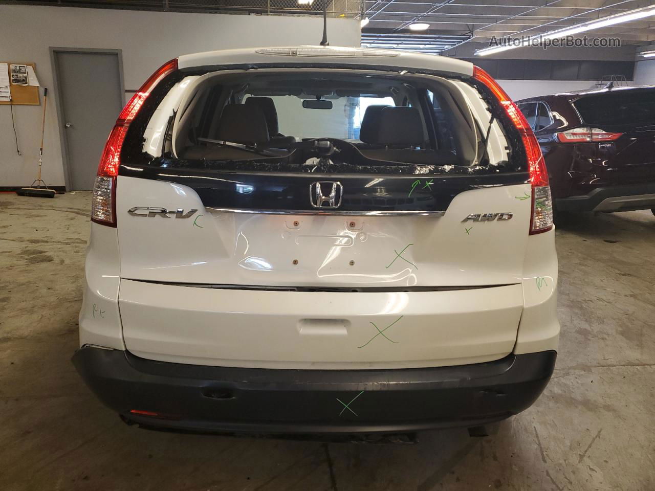 2012 Honda Cr-v Ex White vin: 5J6RM4H52CL059552