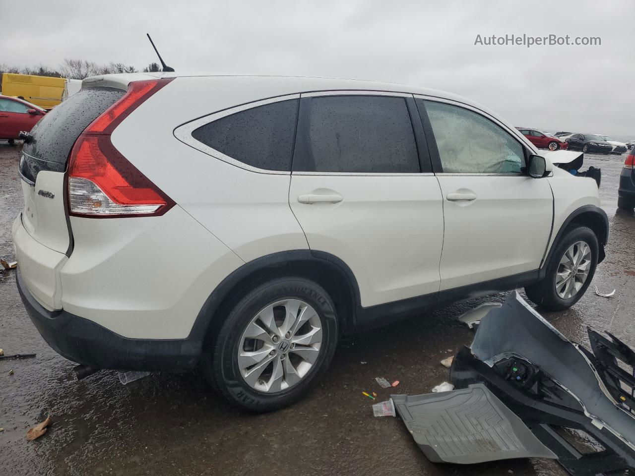 2013 Honda Cr-v Ex White vin: 5J6RM4H52DL010501