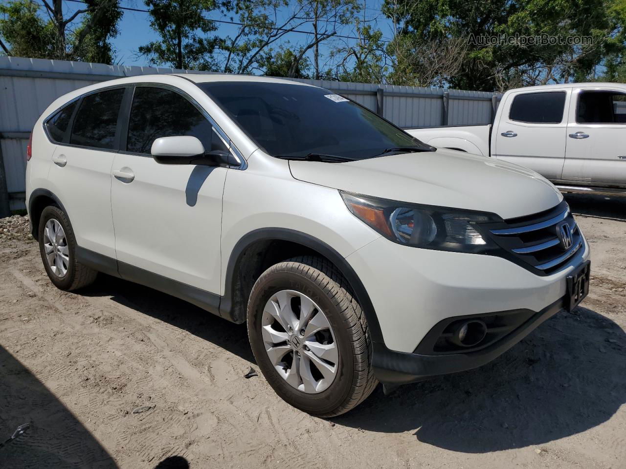 2013 Honda Cr-v Ex White vin: 5J6RM4H52DL037049