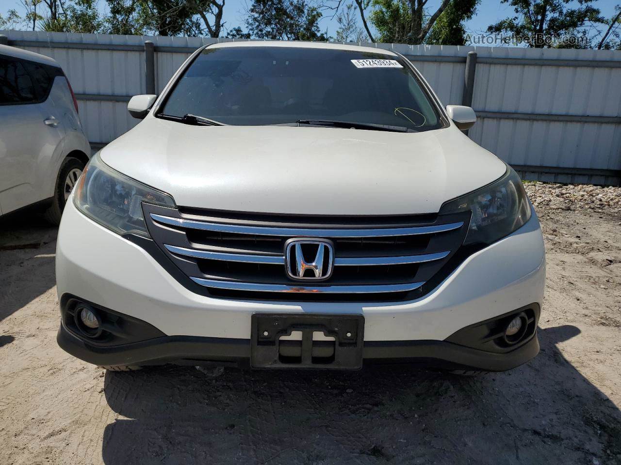 2013 Honda Cr-v Ex White vin: 5J6RM4H52DL037049