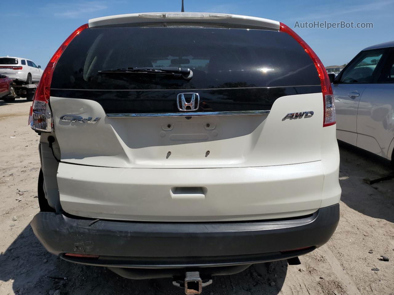 2013 Honda Cr-v Ex White vin: 5J6RM4H52DL037049