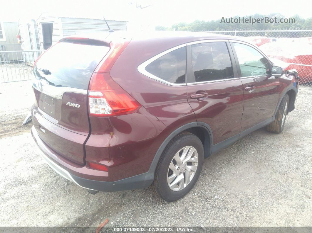 2015 Honda Cr-v Ex Burgundy vin: 5J6RM4H52FL061225