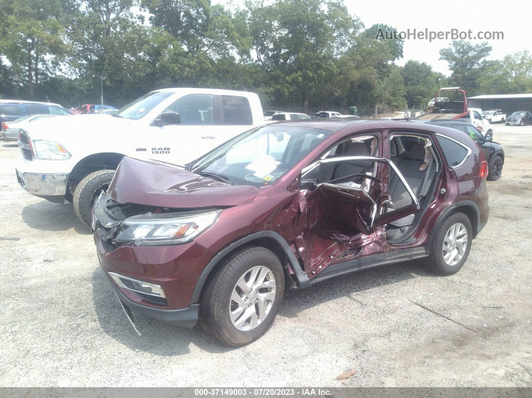 2015 Honda Cr-v Ex Burgundy vin: 5J6RM4H52FL061225