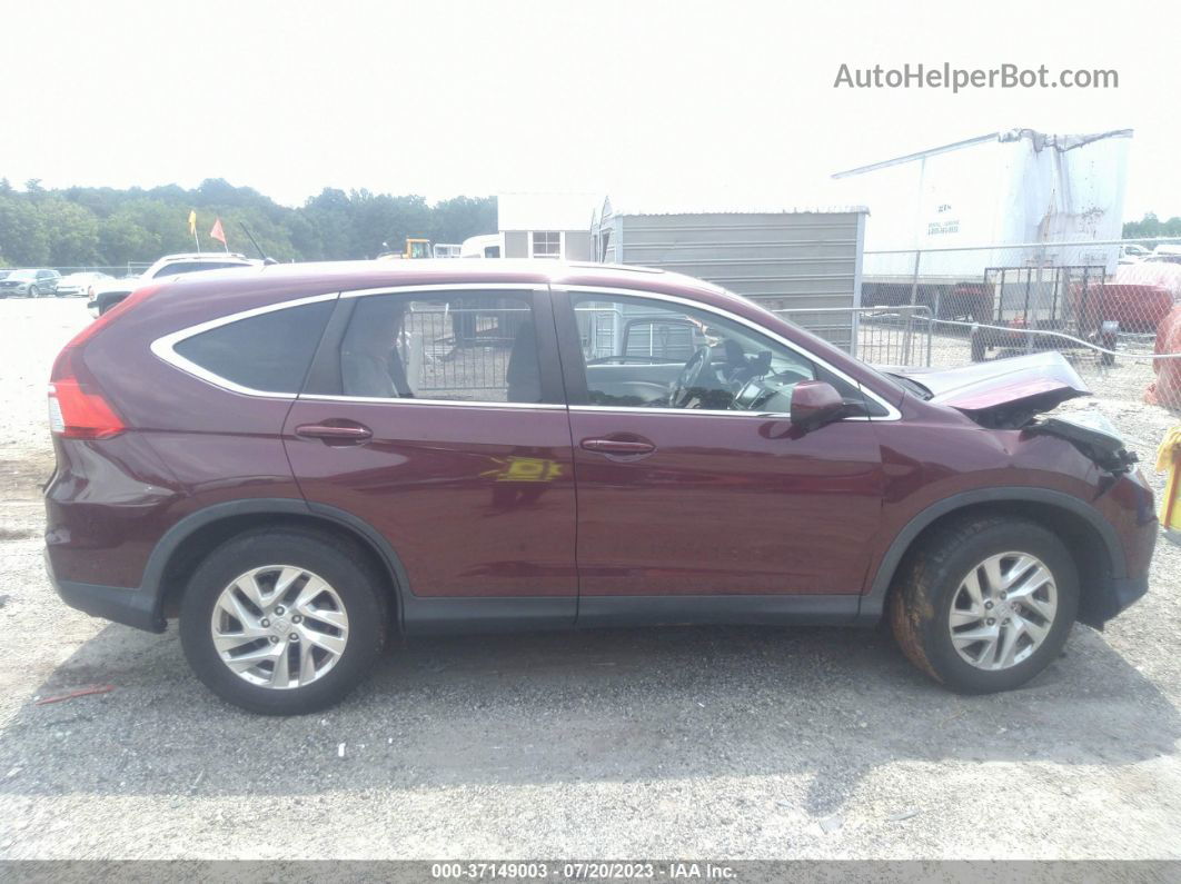 2015 Honda Cr-v Ex Burgundy vin: 5J6RM4H52FL061225