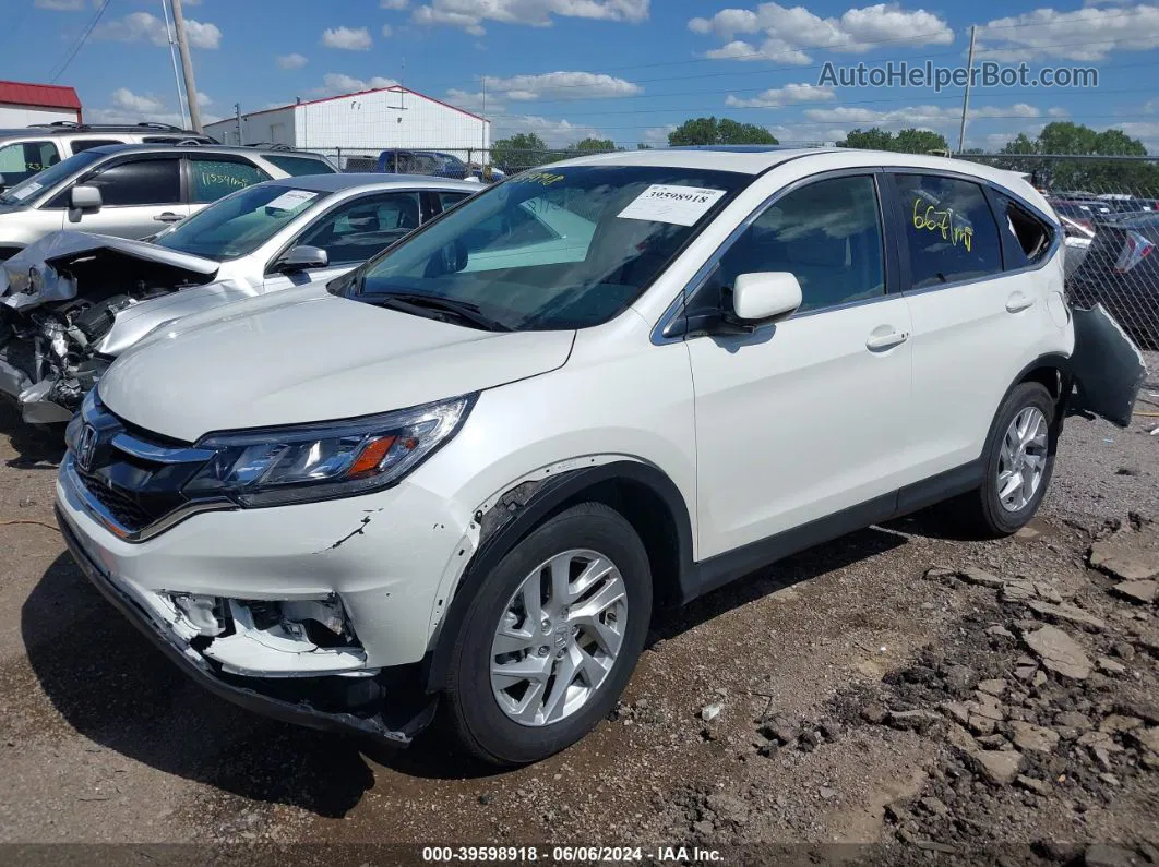 2015 Honda Cr-v Ex White vin: 5J6RM4H52FL113856