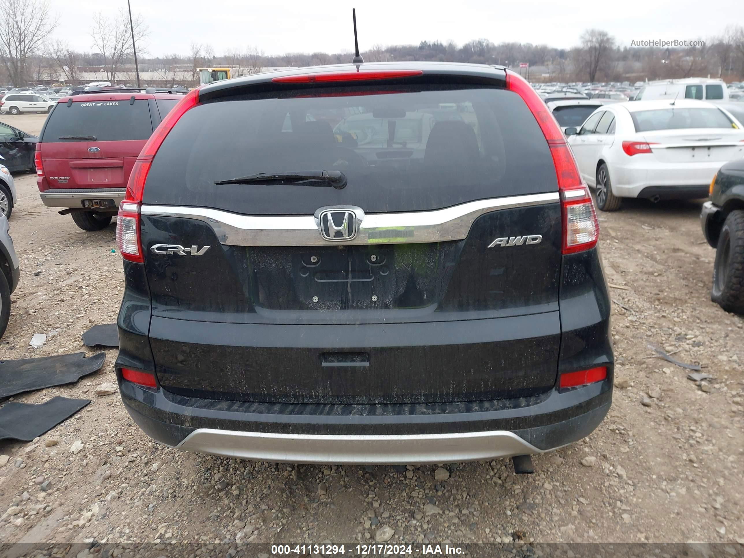 2016 Honda Cr-v Ex Black vin: 5J6RM4H52GL009756