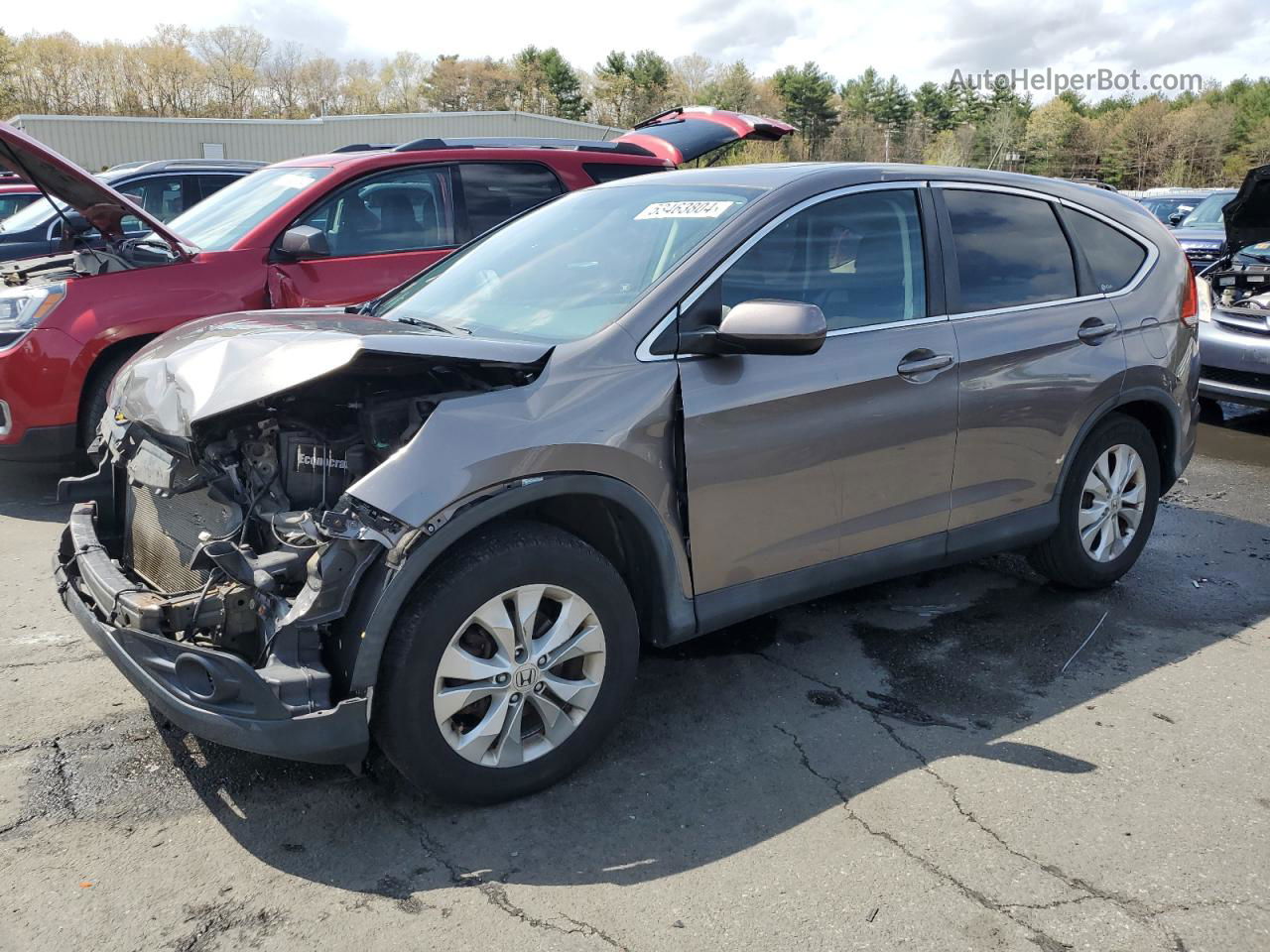 2012 Honda Cr-v Ex Brown vin: 5J6RM4H53CL078871