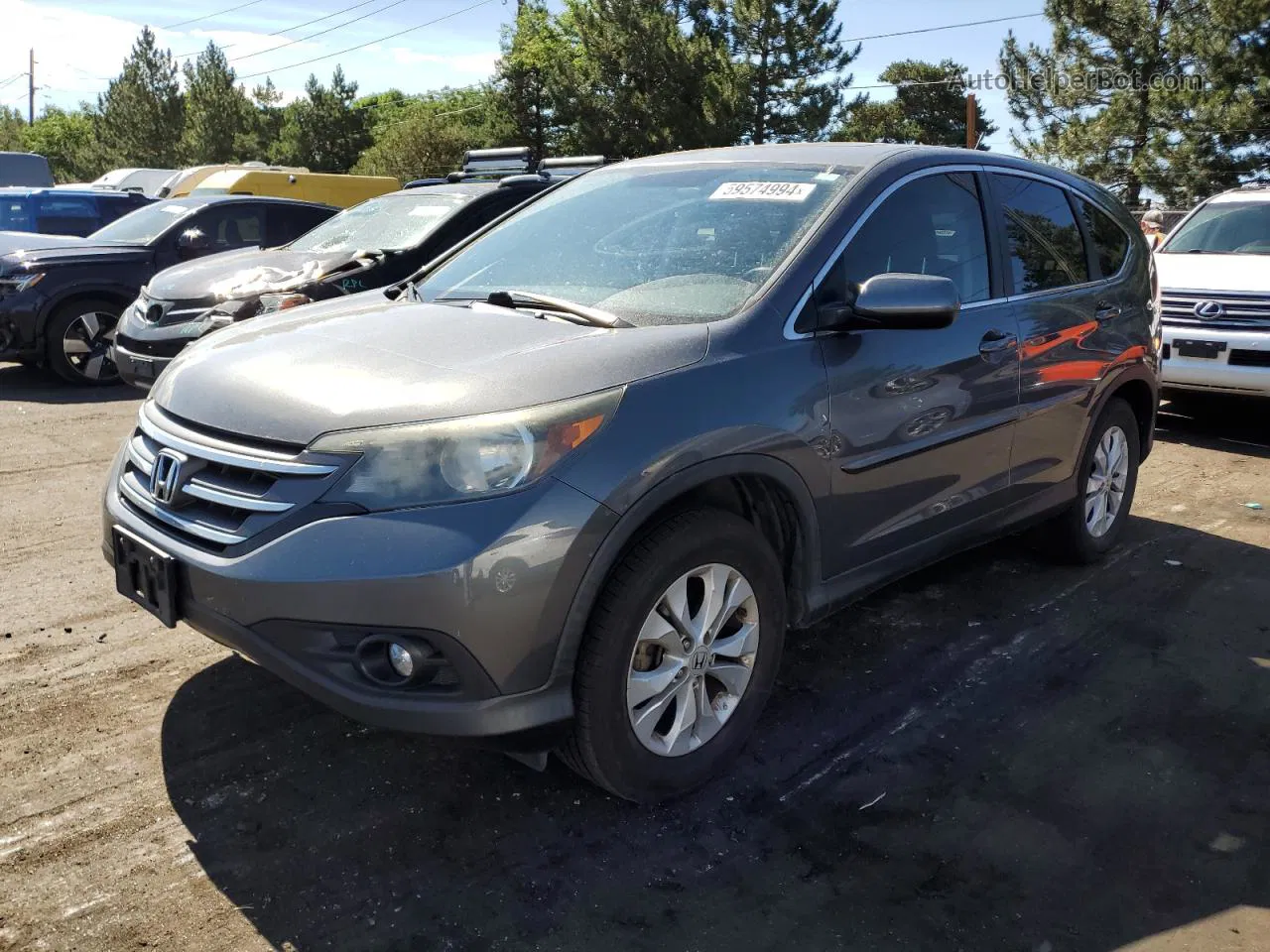 2013 Honda Cr-v Ex Gray vin: 5J6RM4H53DL051929