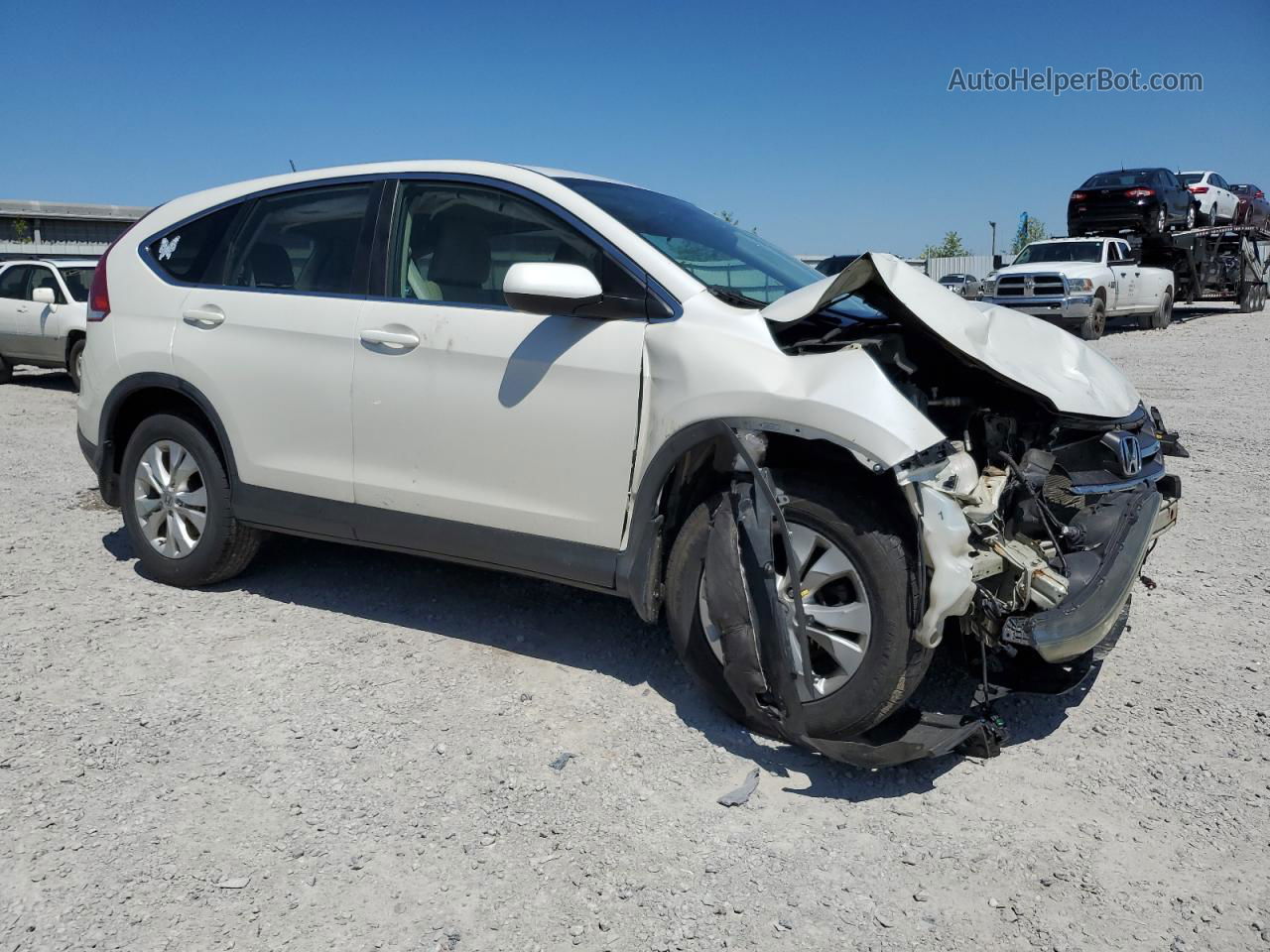 2012 Honda Cr-v Ex White vin: 5J6RM4H54CL018677