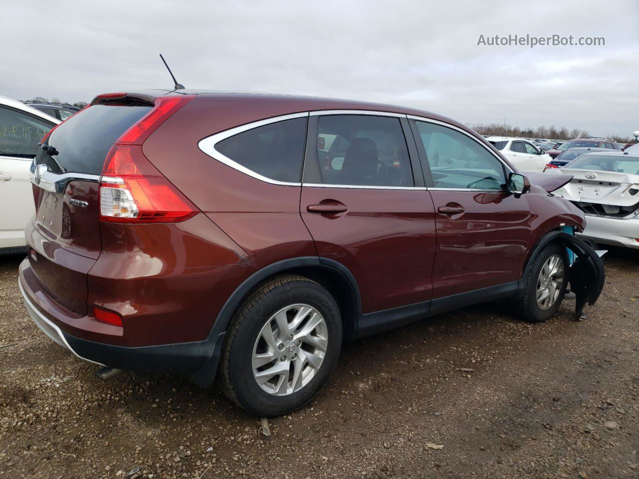 2015 Honda Cr-v Ex Red vin: 5J6RM4H54FL092072