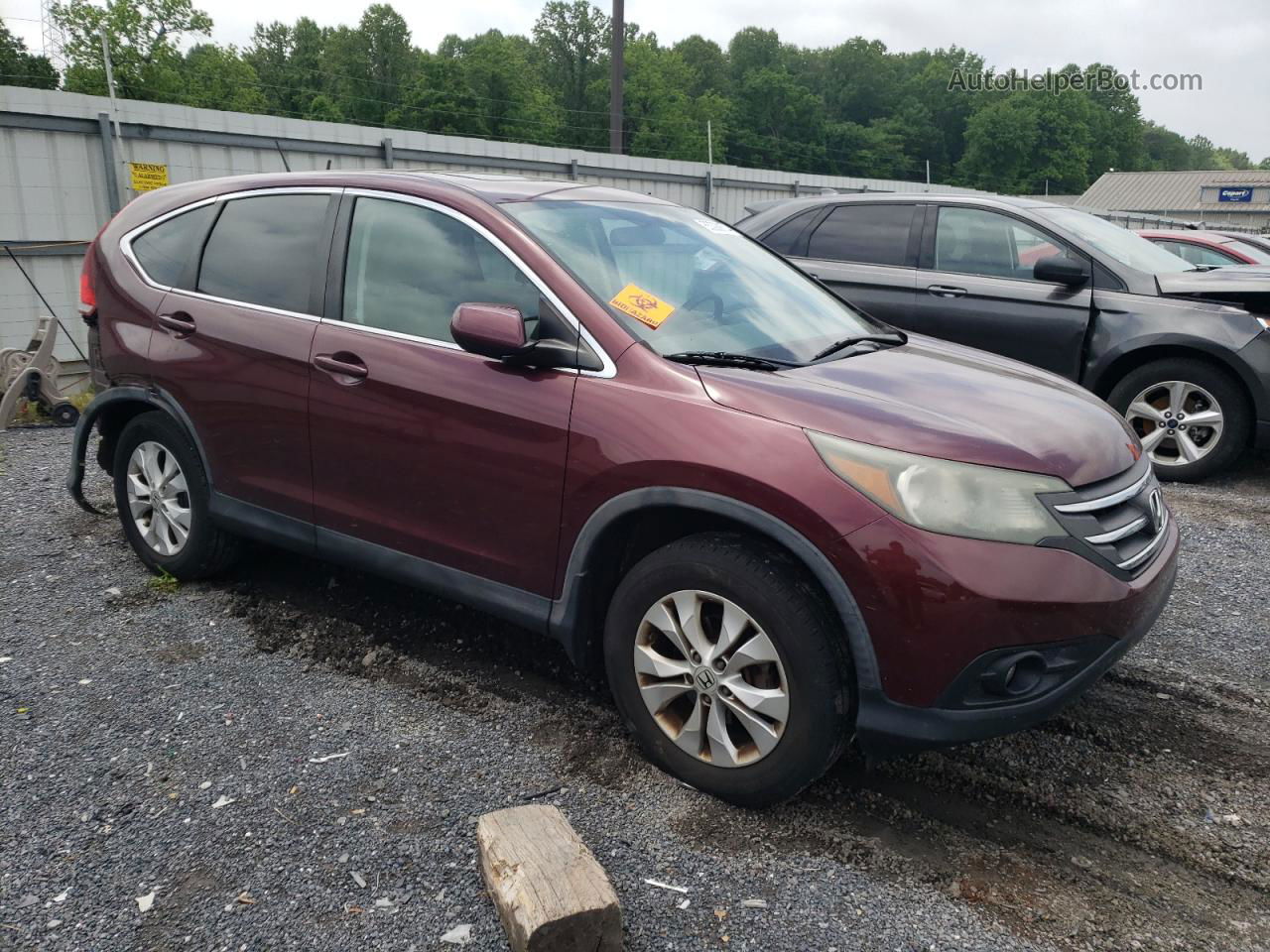 2012 Honda Cr-v Ex Maroon vin: 5J6RM4H55CL014007